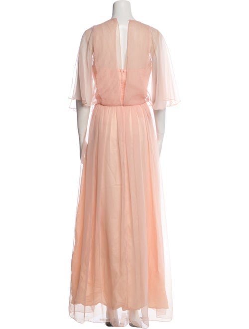 Victor Costa Crew Neck Long Dress