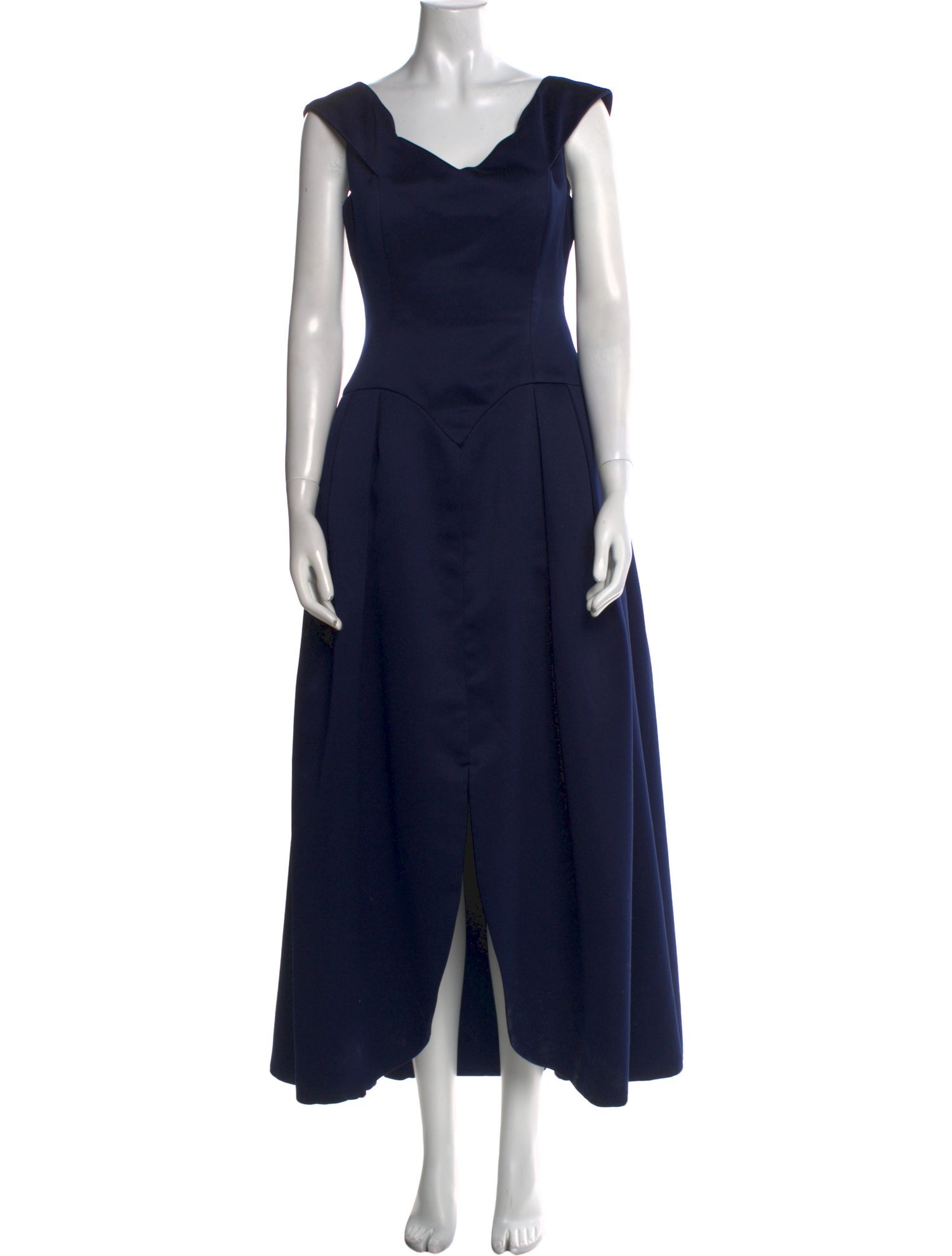 Victor Costa V-Neck Long Dress