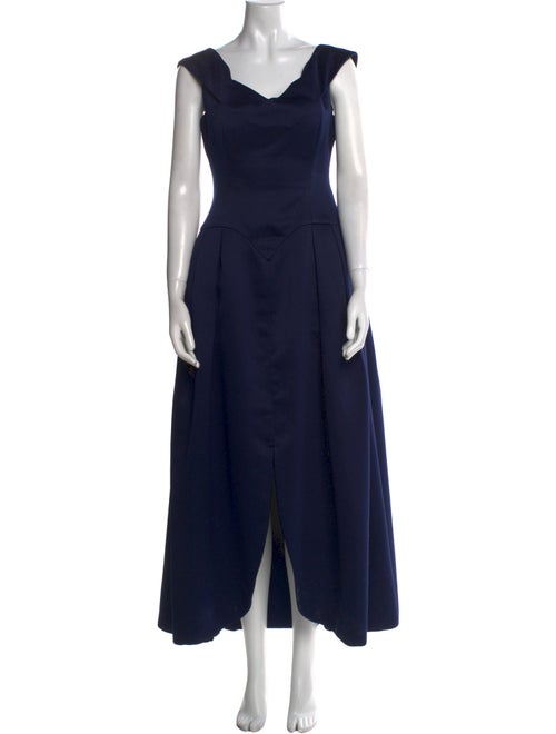 Victor Costa V-Neck Long Dress