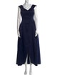 Victor Costa V-Neck Long Dress