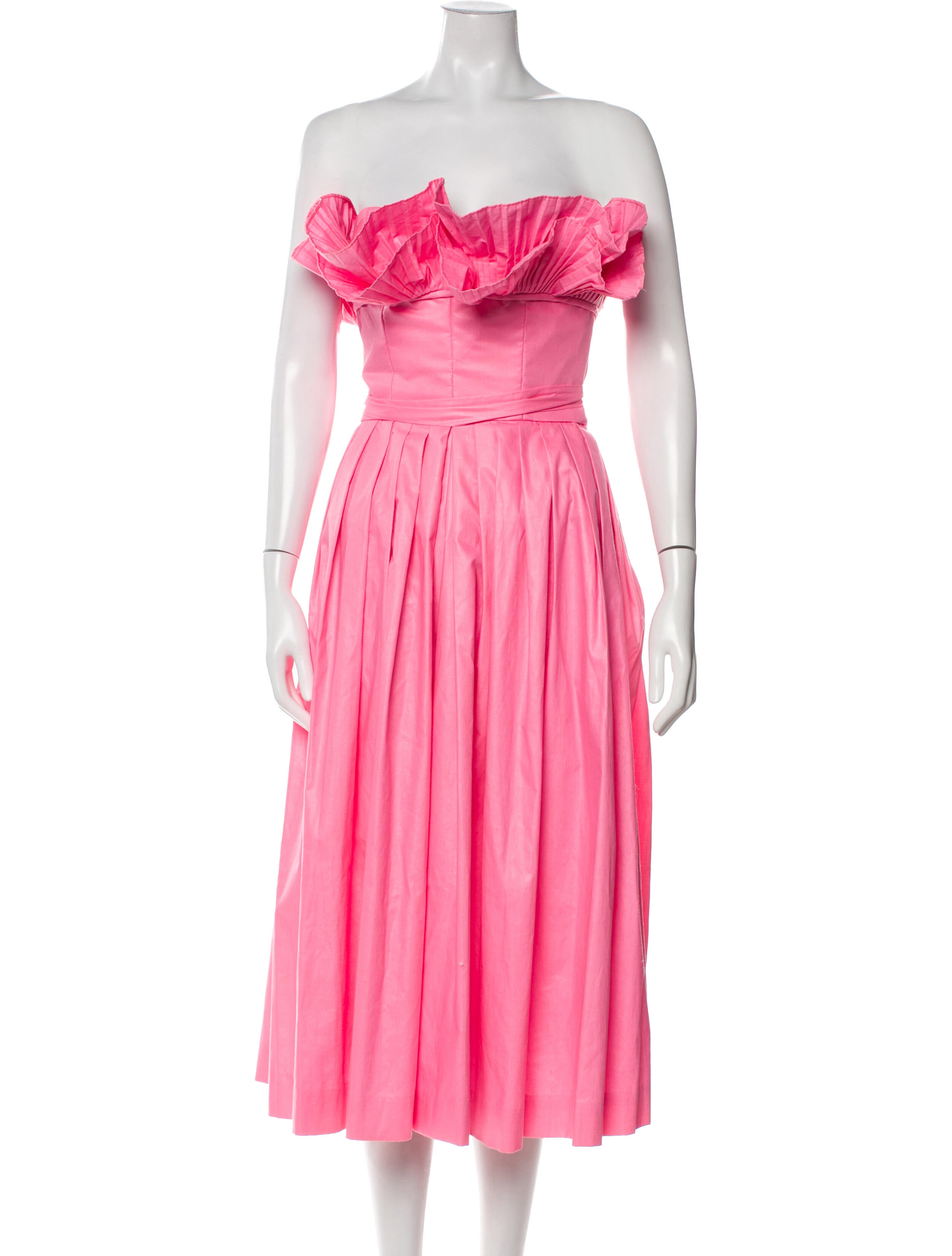 Victor Costa Strapless Knee-Length Dress