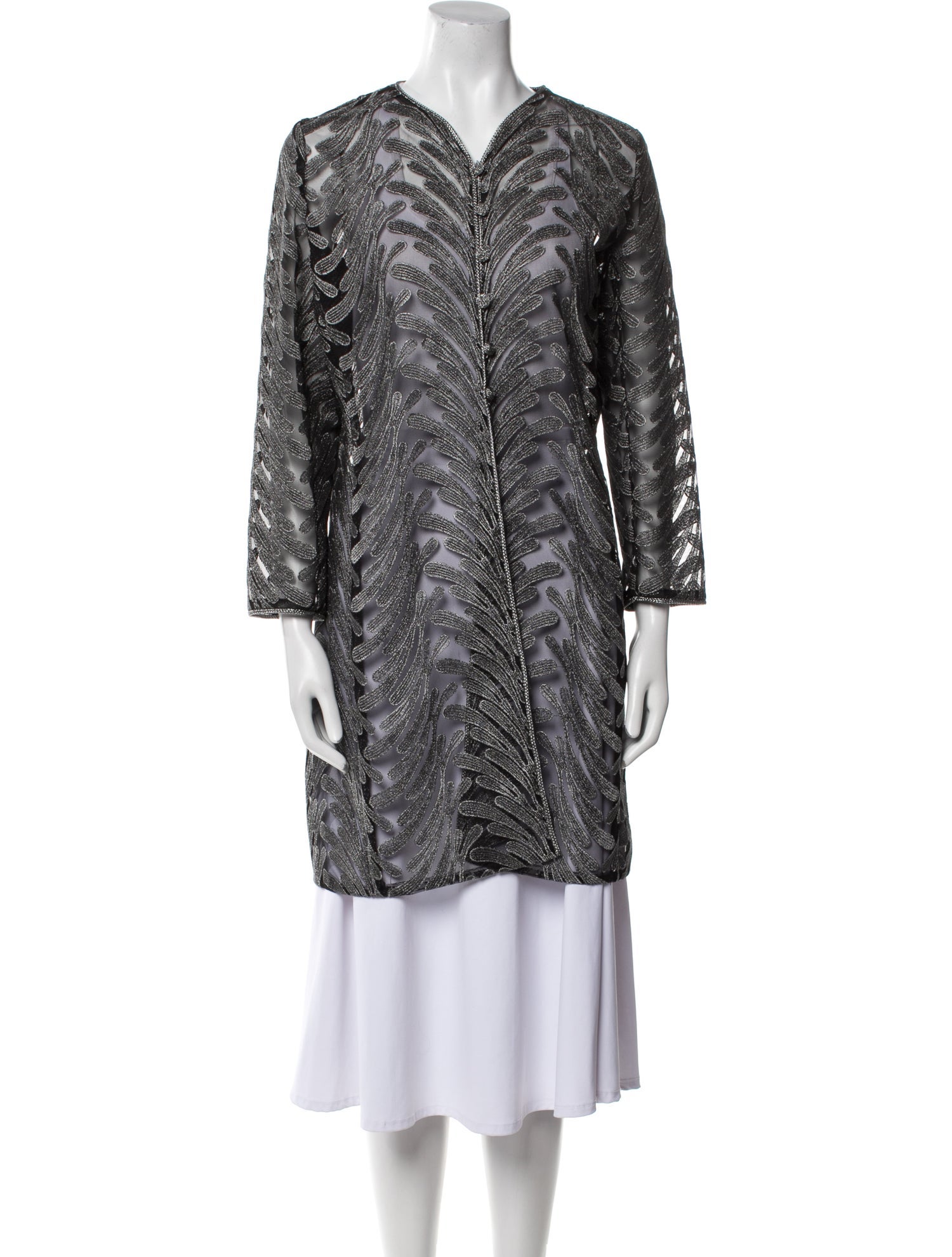 Victor Costa Printed Coat