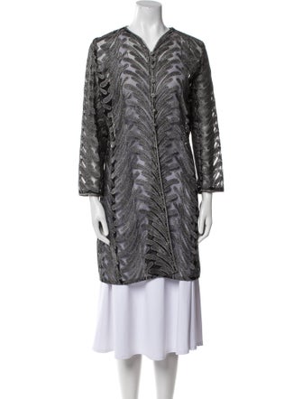 Victor Costa Printed Coat
