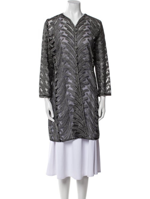 Victor Costa Printed Coat
