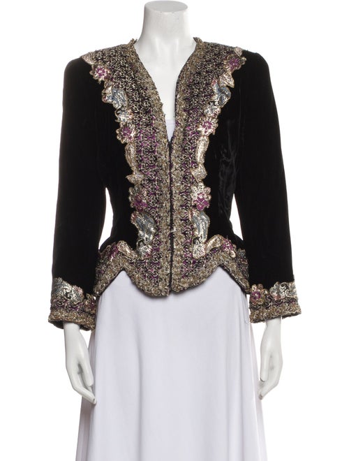 Victor Costa Tweed Pattern Evening Jacket