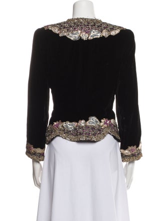 Victor Costa Tweed Pattern Evening Jacket