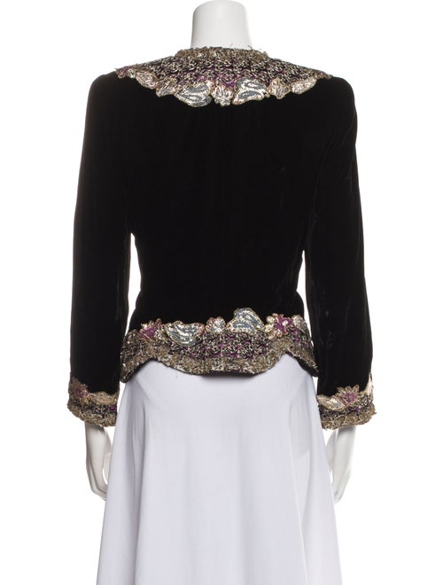 Victor Costa Tweed Pattern Evening Jacket