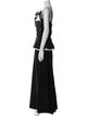 Victor Costa One-Shoulder Long Dress