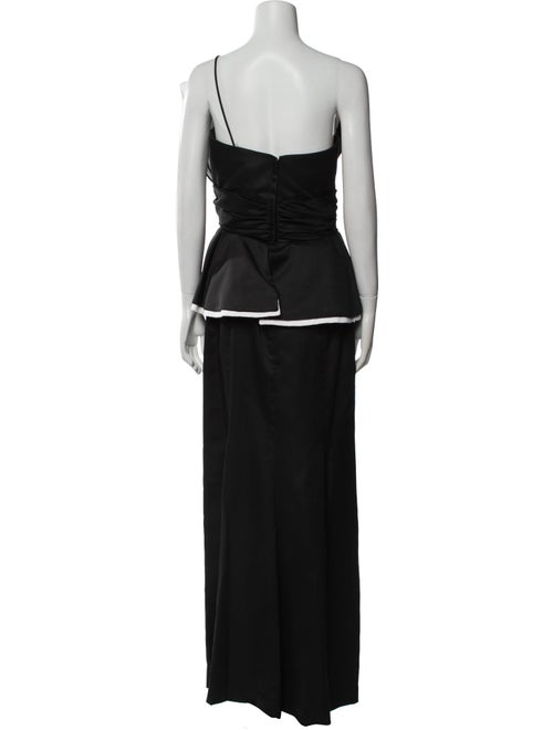 Victor Costa One-Shoulder Long Dress
