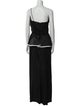 Victor Costa One-Shoulder Long Dress