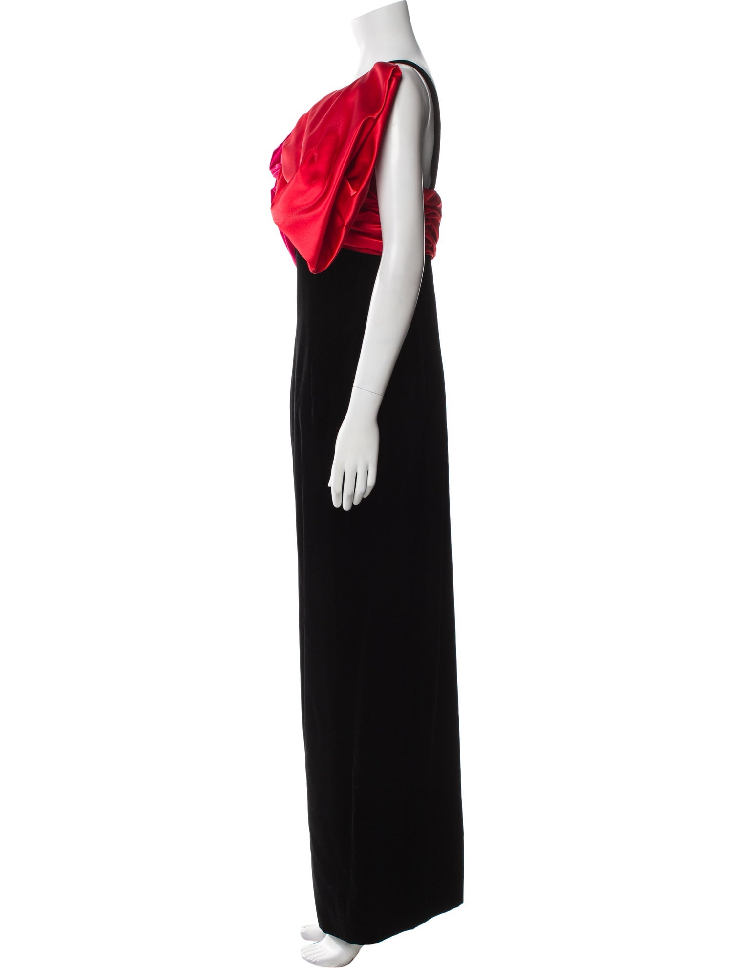 Victor Costa V-Neck Long Dress