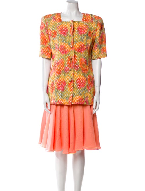 Victor Costa Printed Skirt Set