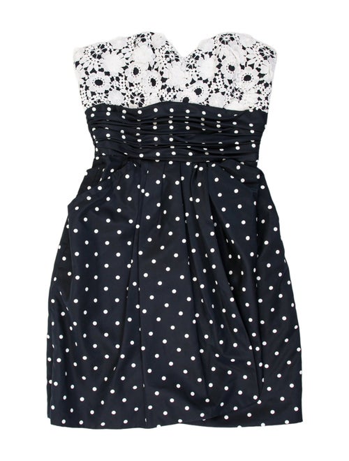 Victor Costa Polka Dot Print Mini Dress