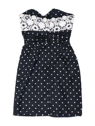 Victor Costa Polka Dot Print Mini Dress