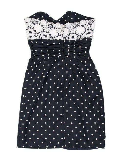 Victor Costa Polka Dot Print Mini Dress