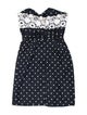 Victor Costa Polka Dot Print Mini Dress