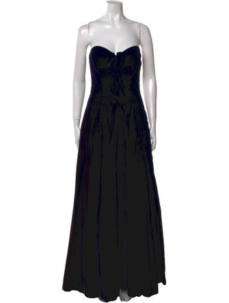Victor Costa Silk Long Dress