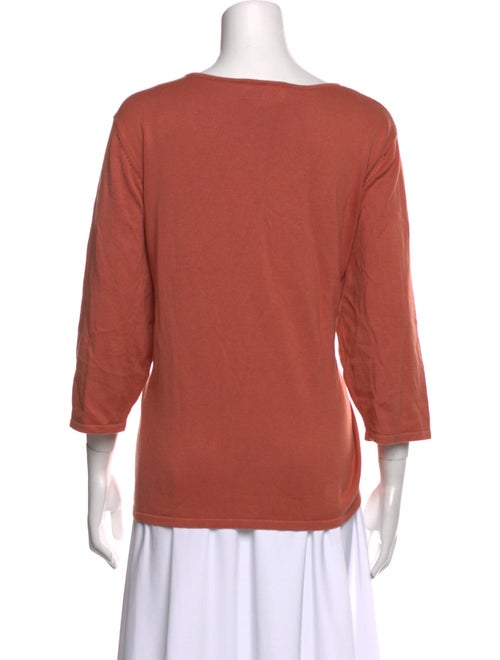 Victor Costa Graphic Print Scoop Neck Sweater