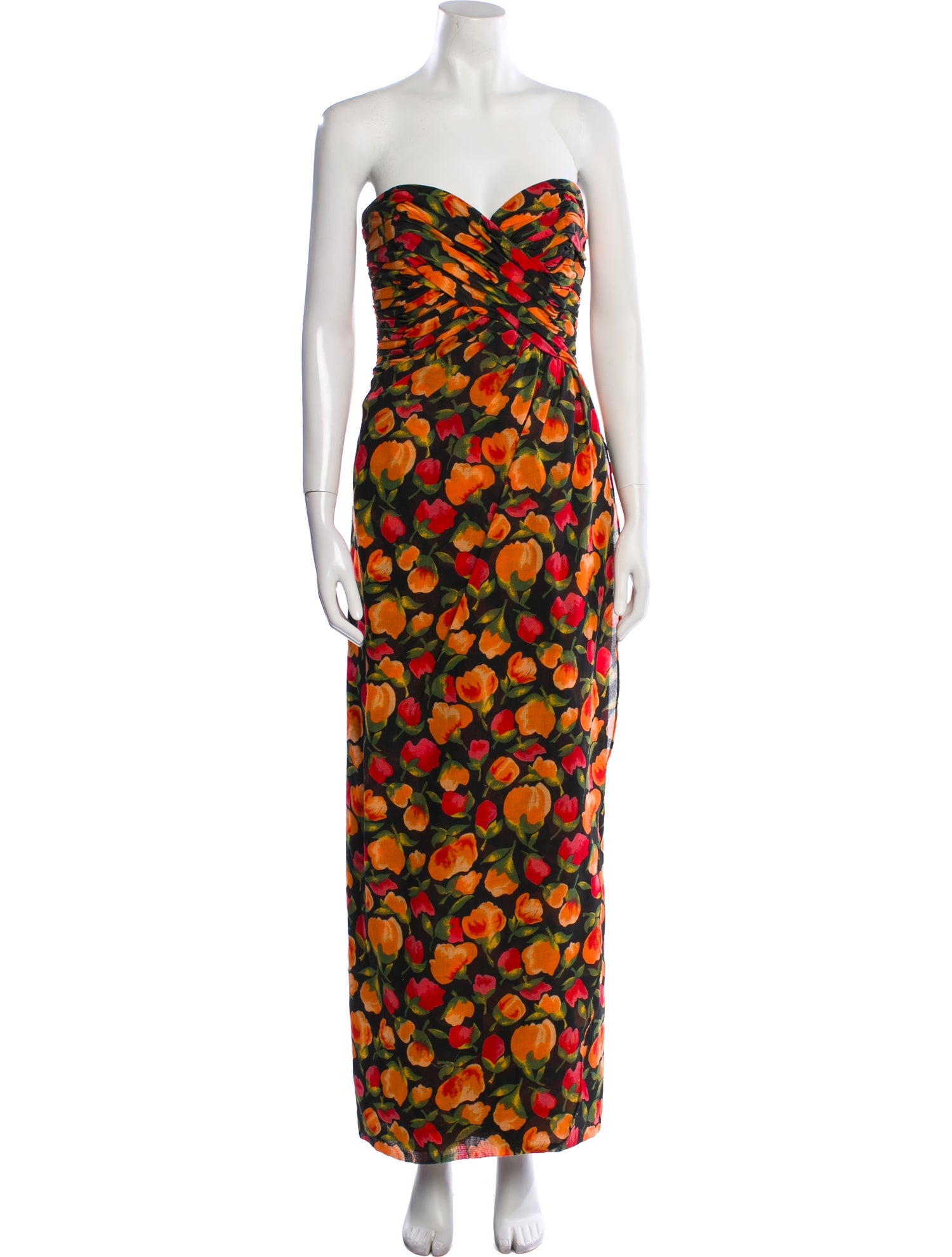 Victor Costa Printed Long Dress