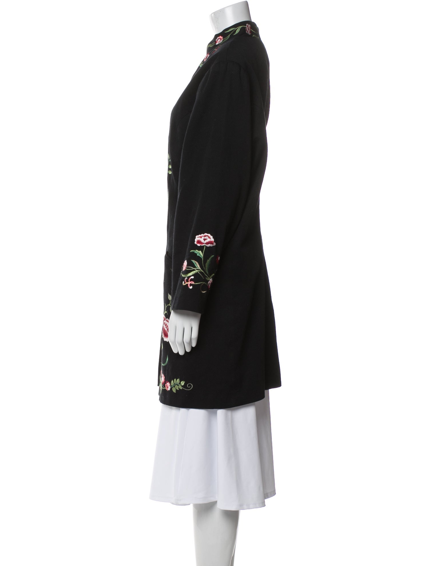 Victor Costa Floral Print Coat