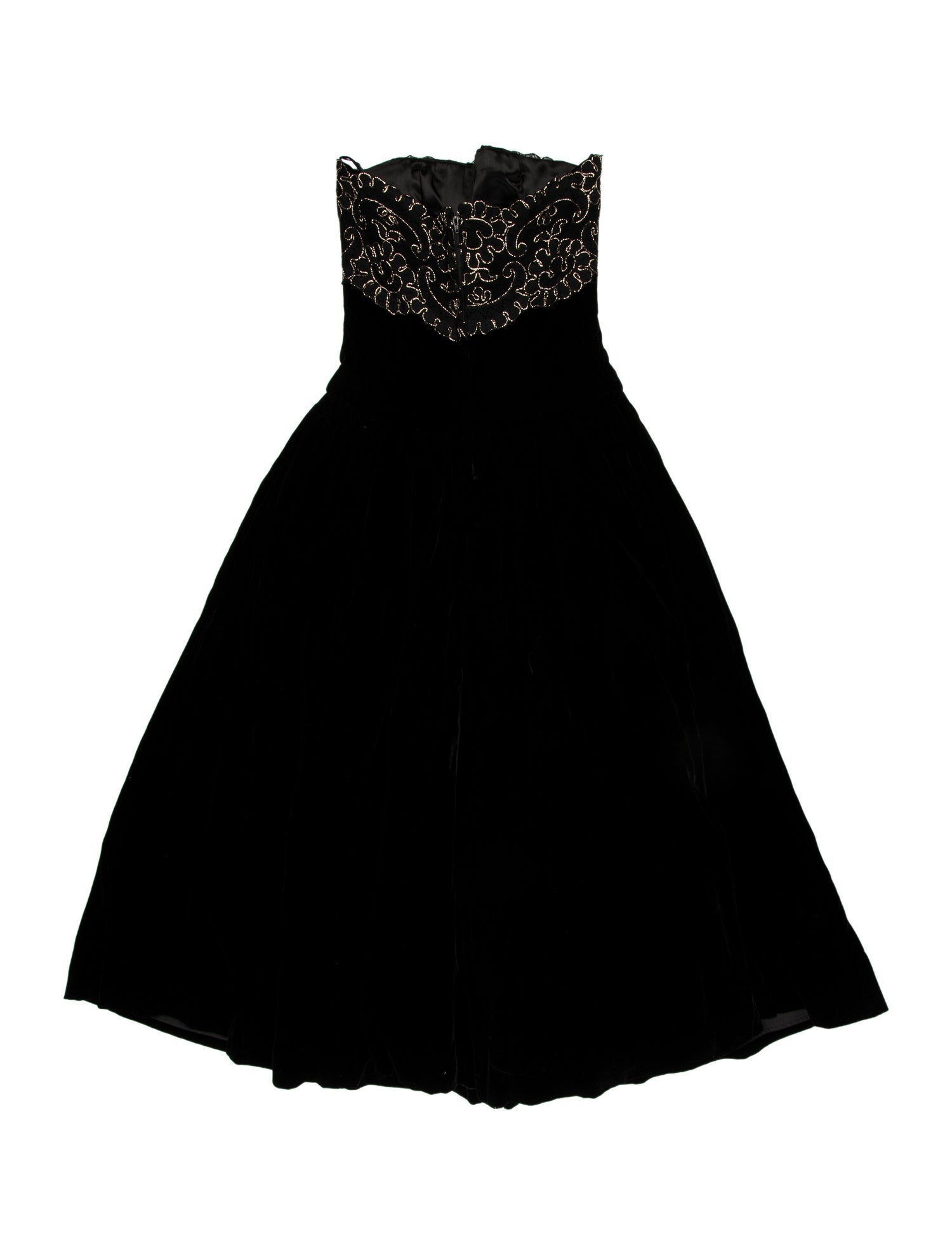 Victor Costa Strapless Midi Length Dress