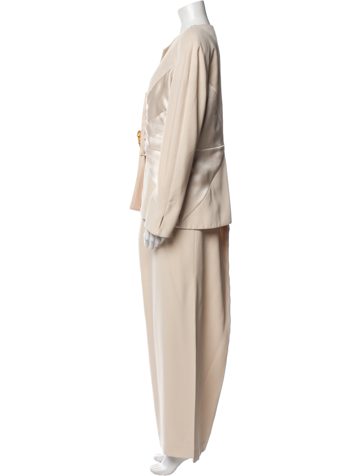 Victor Costa Crystal Embellishments Skirt Suit