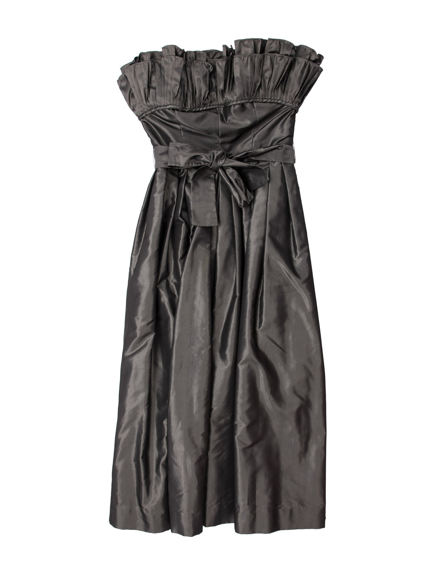 Victor Costa Strapless Midi Length Dress