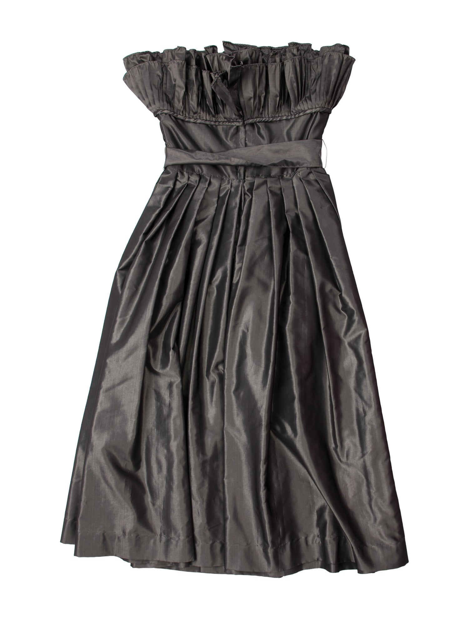 Victor Costa Strapless Midi Length Dress