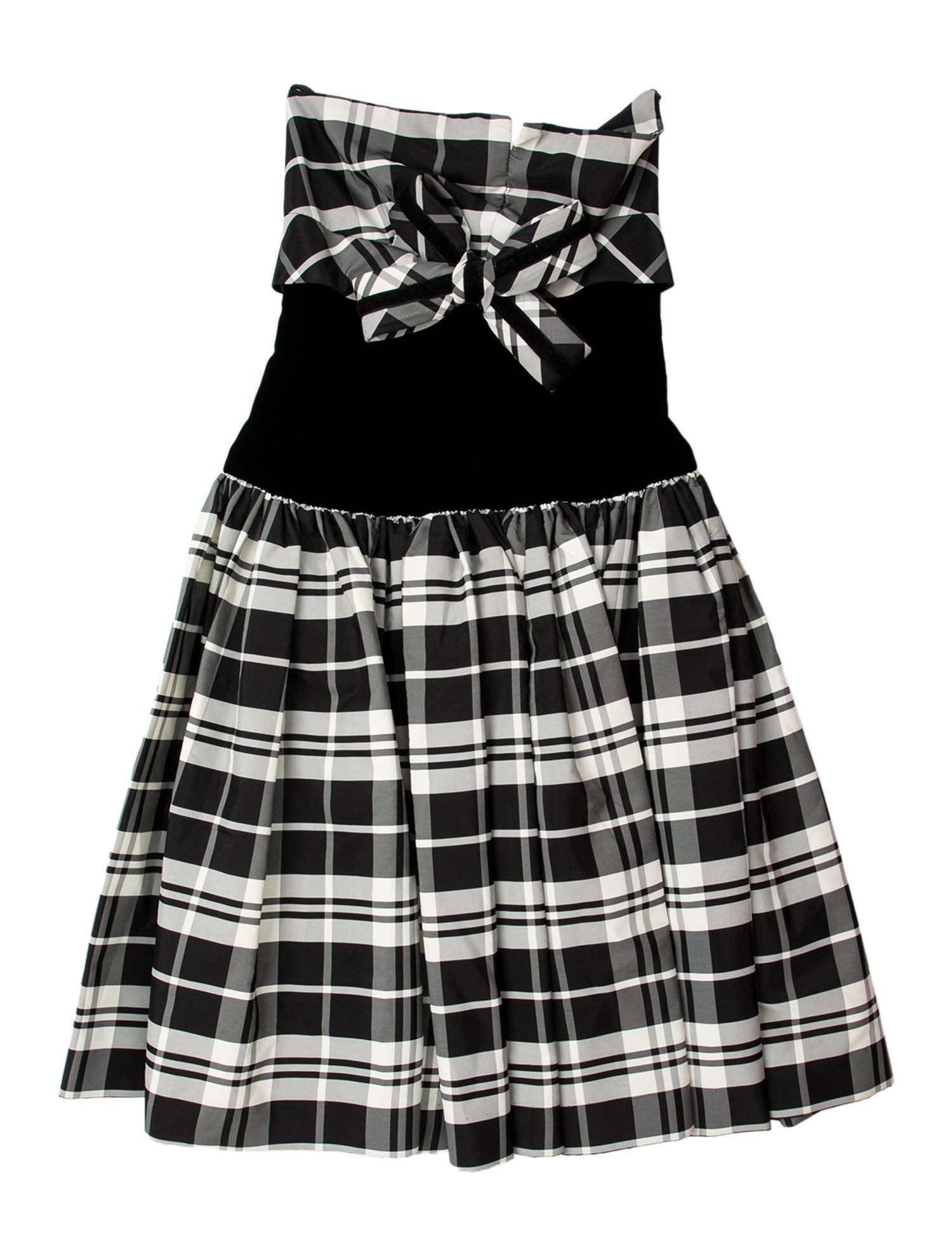 Victor Costa Plaid Print Mini Dress