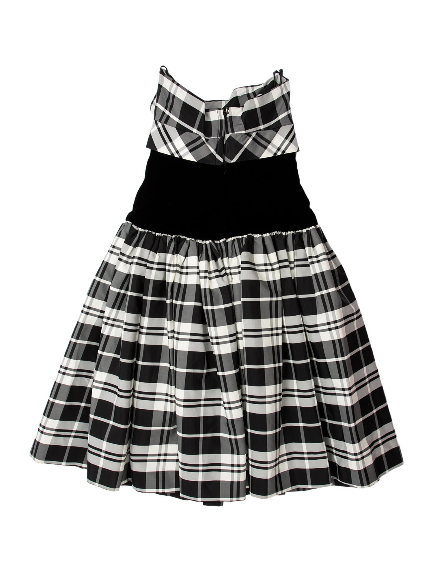 Victor Costa Plaid Print Mini Dress