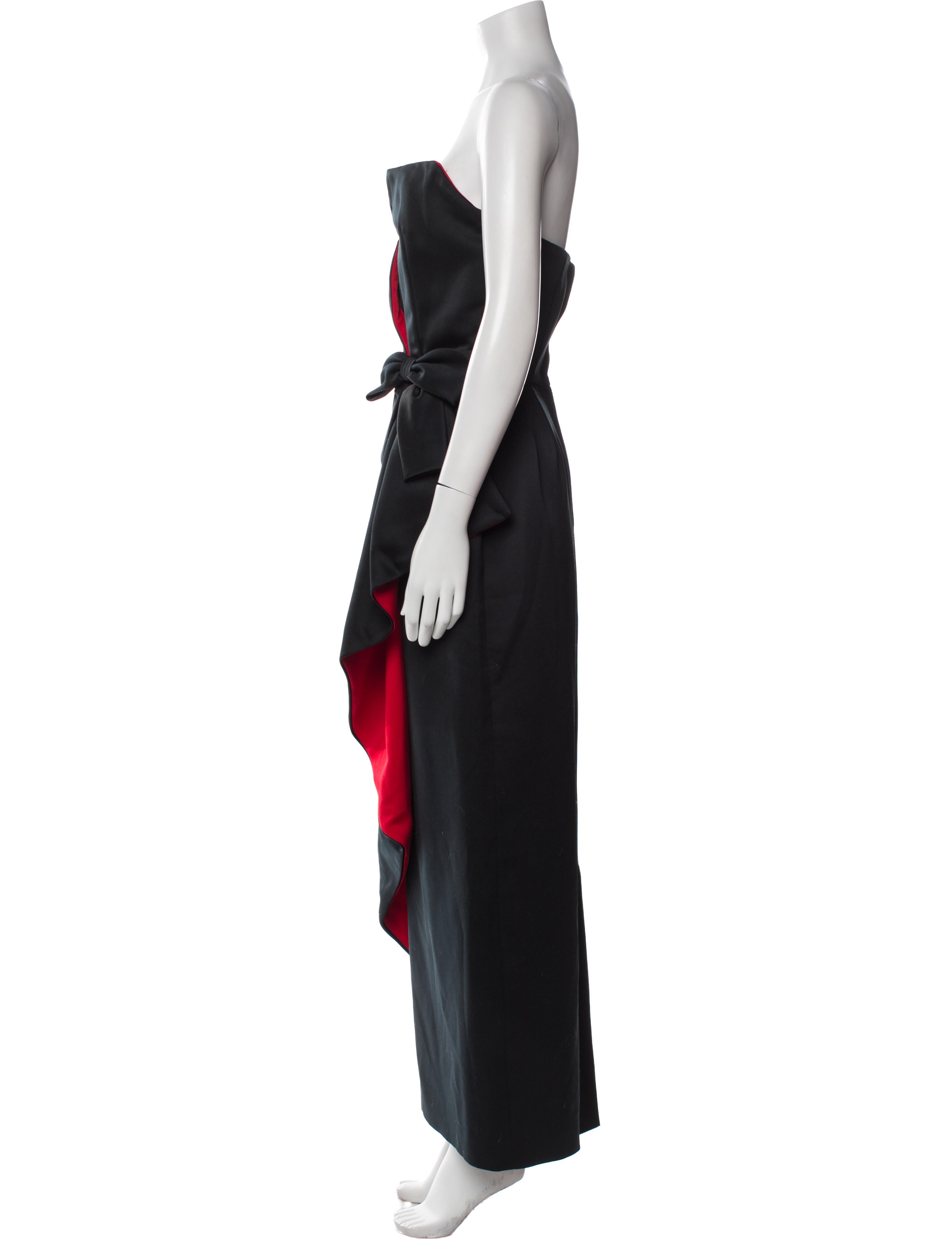 Victor Costa Strapless Long Dress