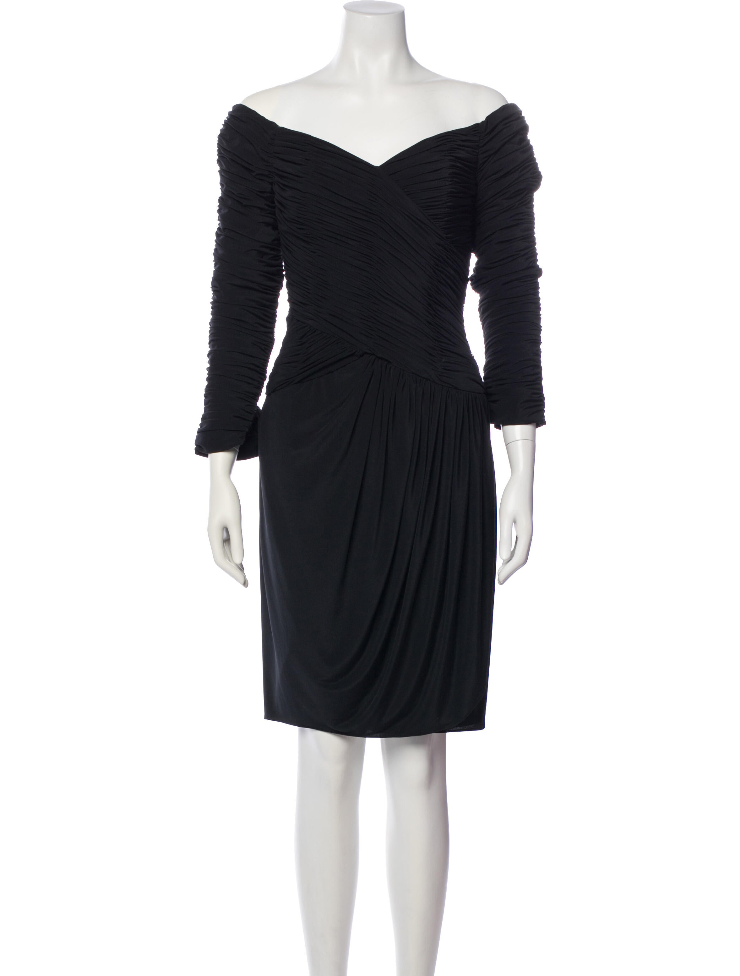 Victor Costa Off-The-Shoulder Mini Dress