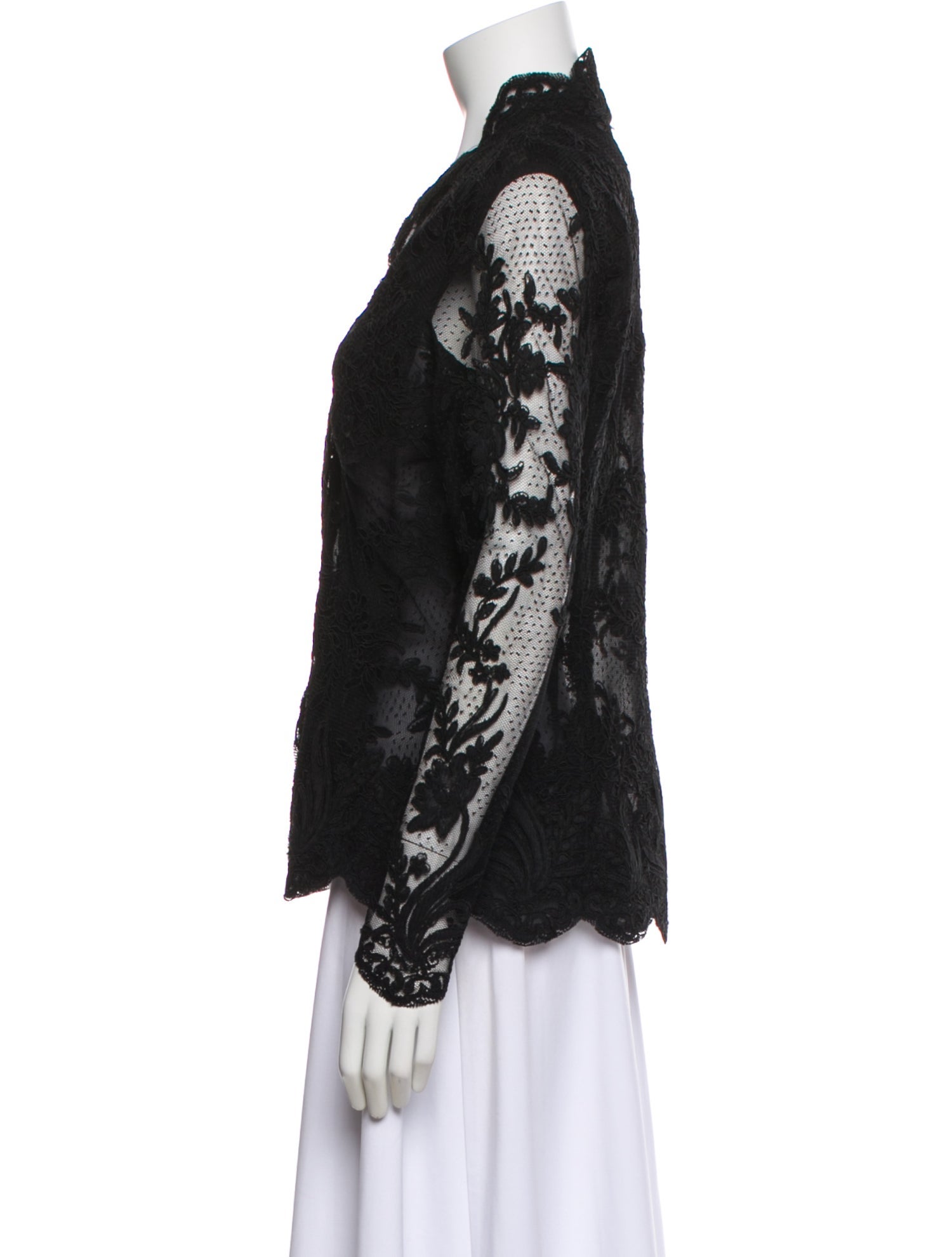 Victor Costa Nylon Lace Pattern Jacket