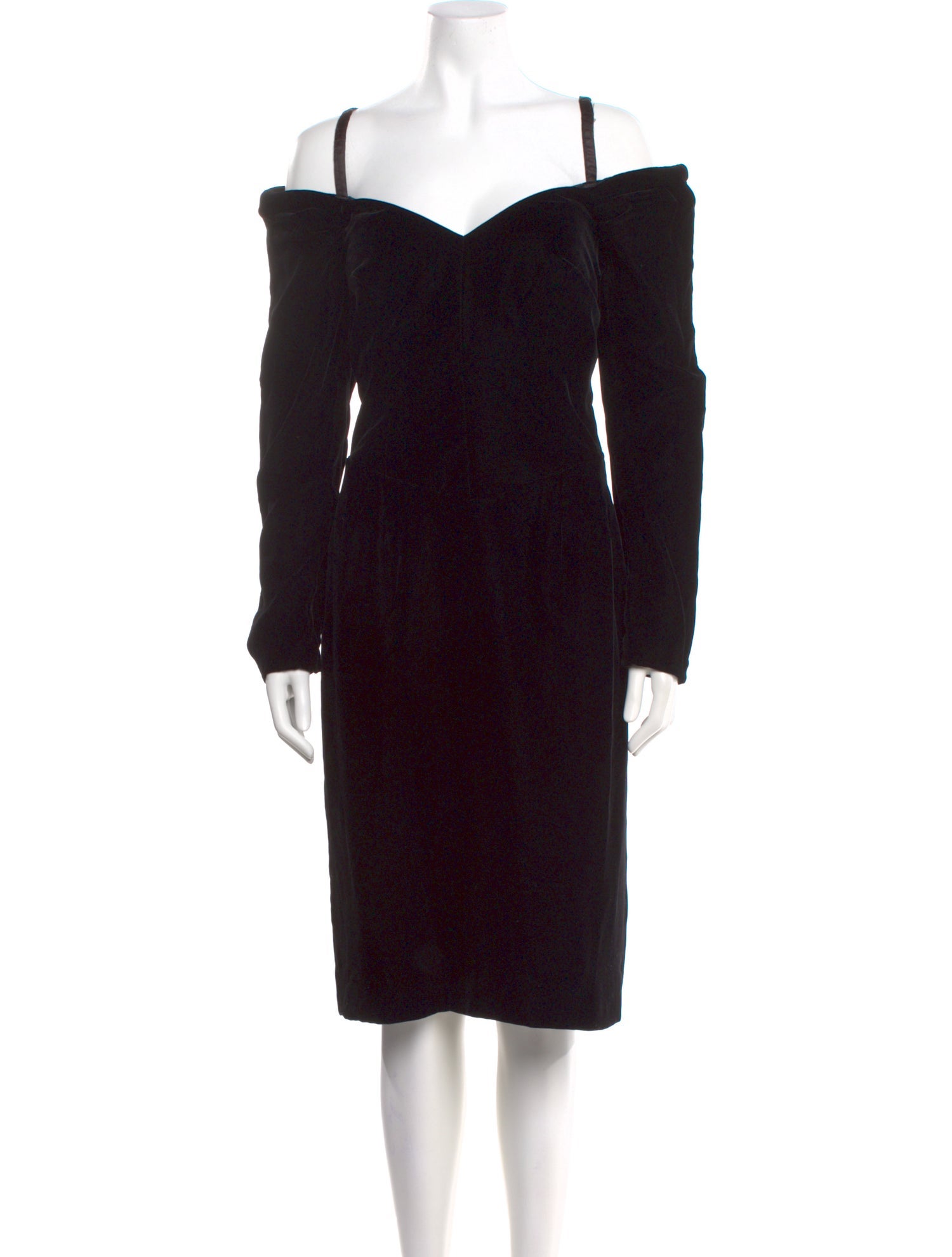 Victor Costa Off-The-Shoulder Midi Length Dress