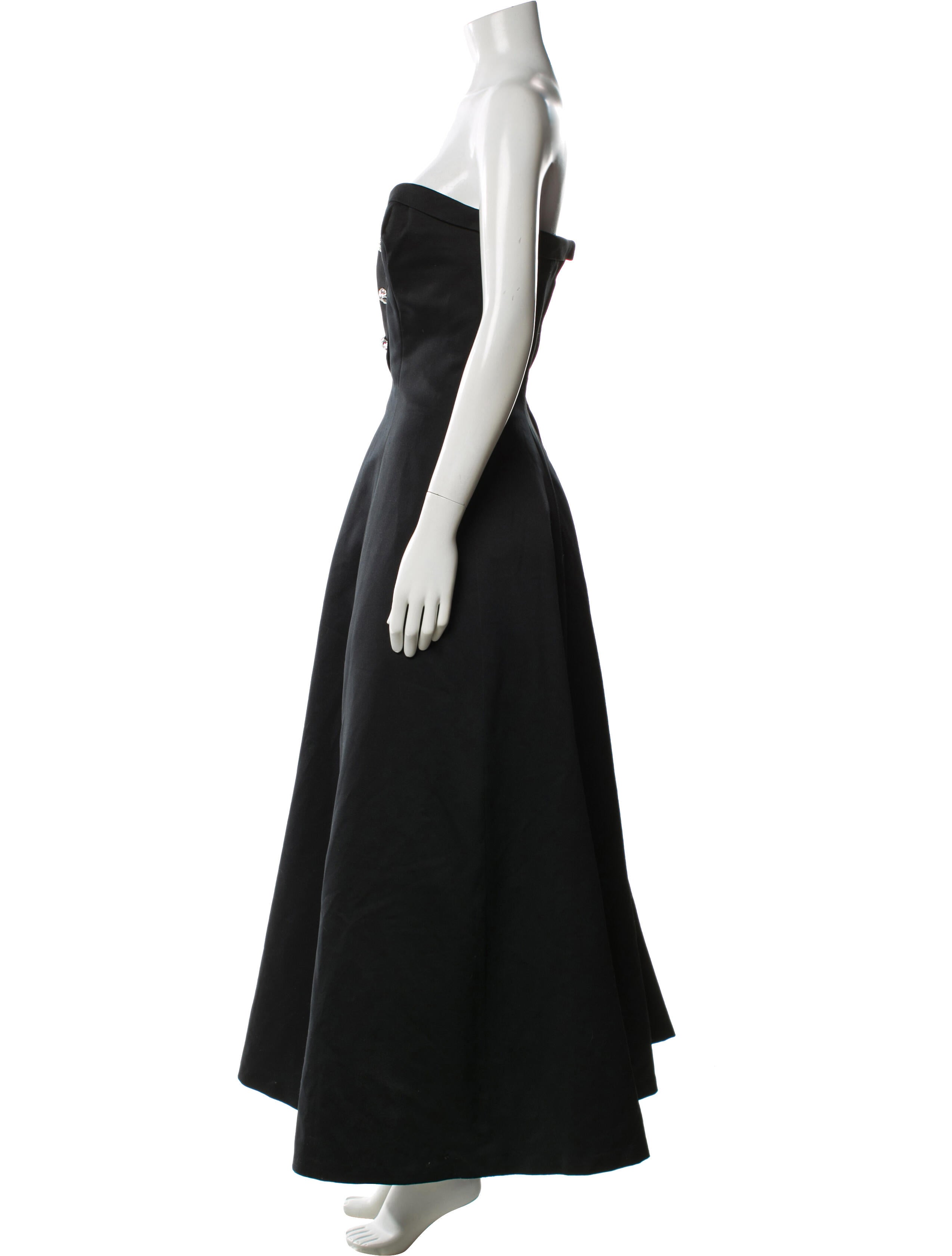 Victor Costa Strapless Long Dress