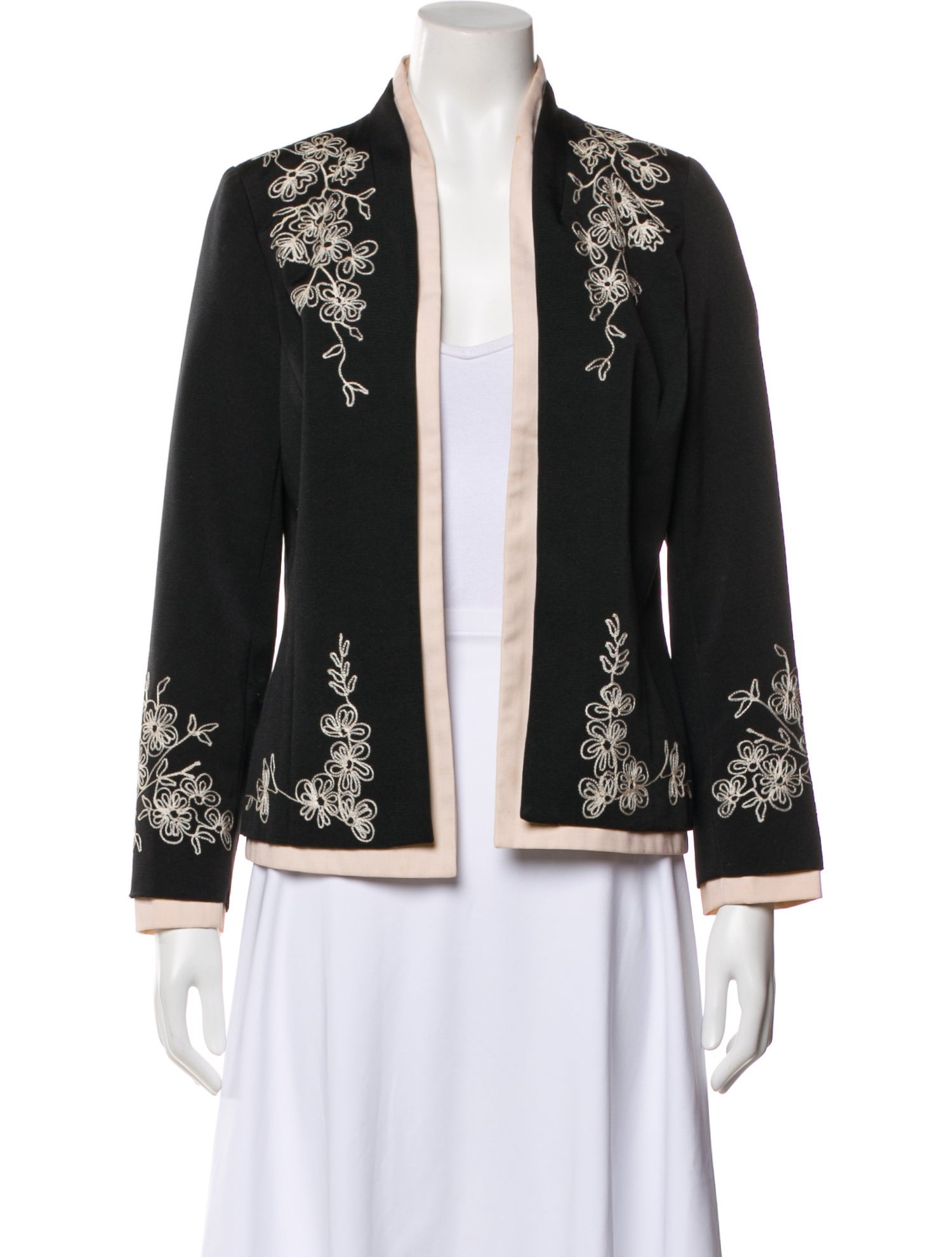 Victor Costa Floral Print Evening Jacket