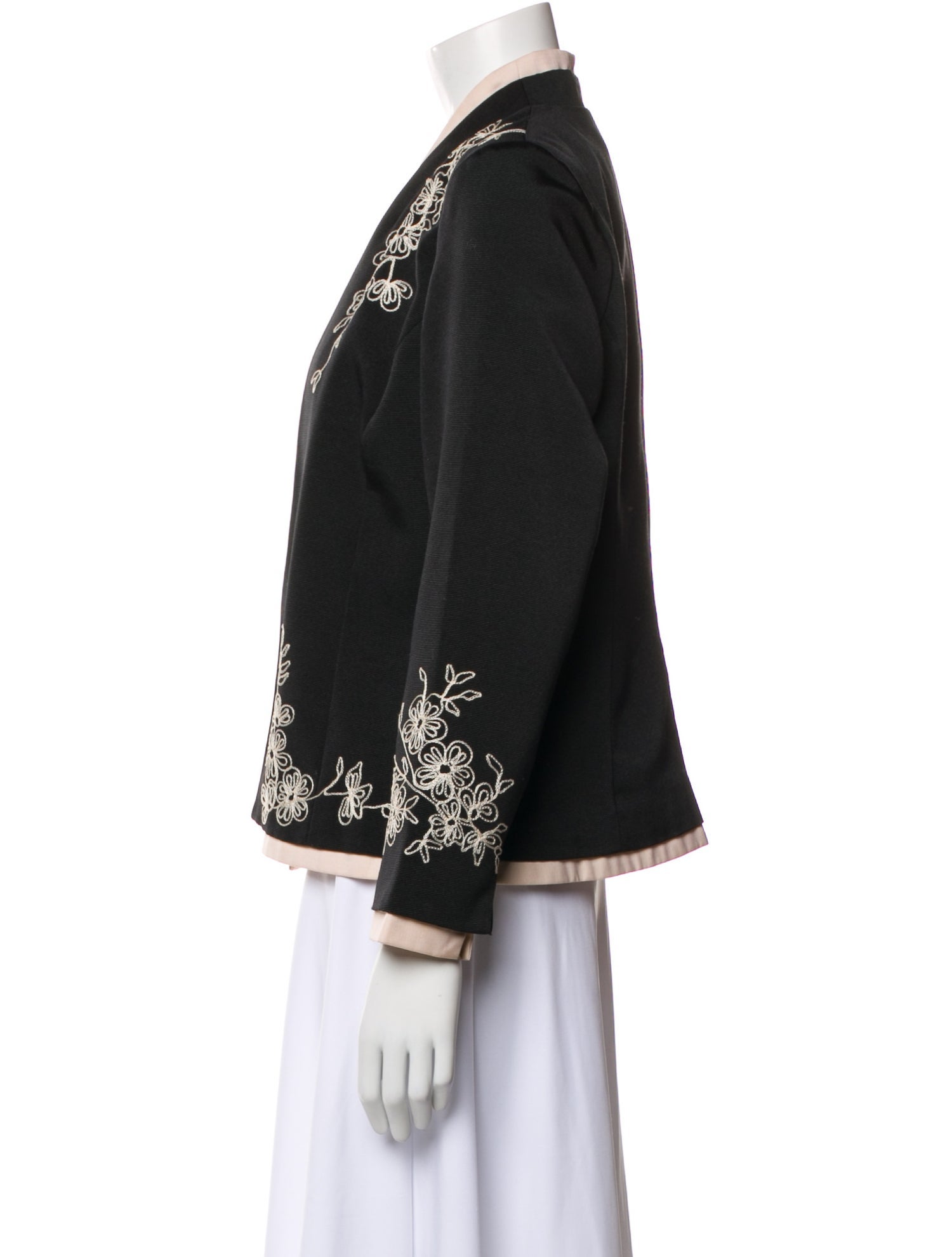 Victor Costa Floral Print Evening Jacket