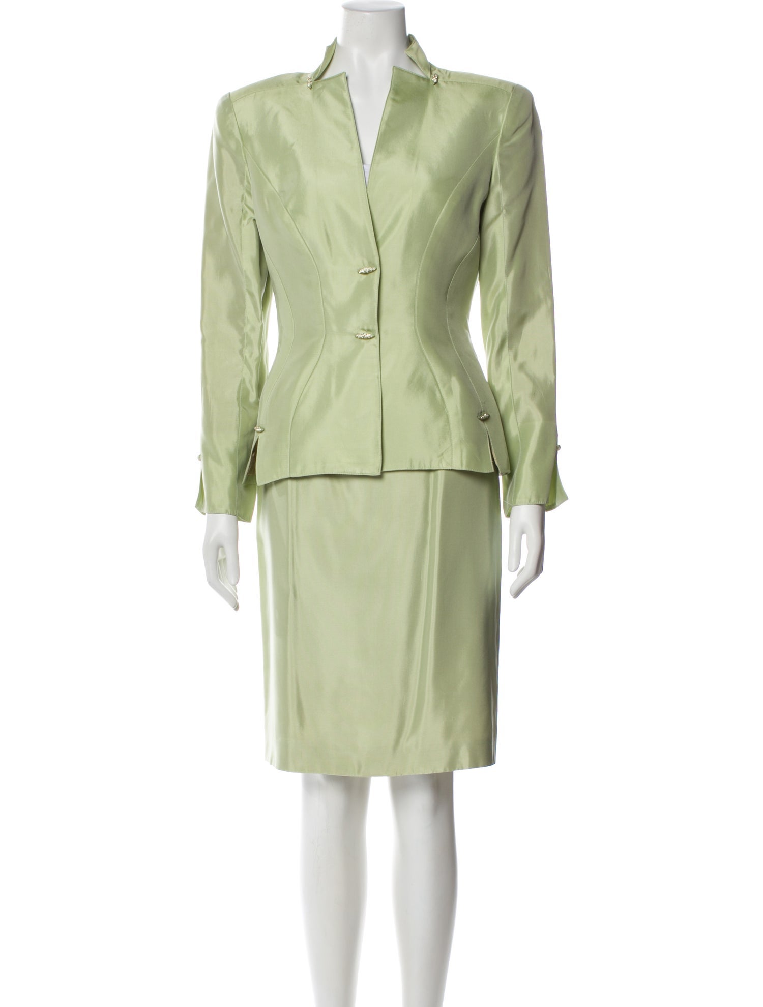 Victor Costa Crystal Embellishments Skirt Suit