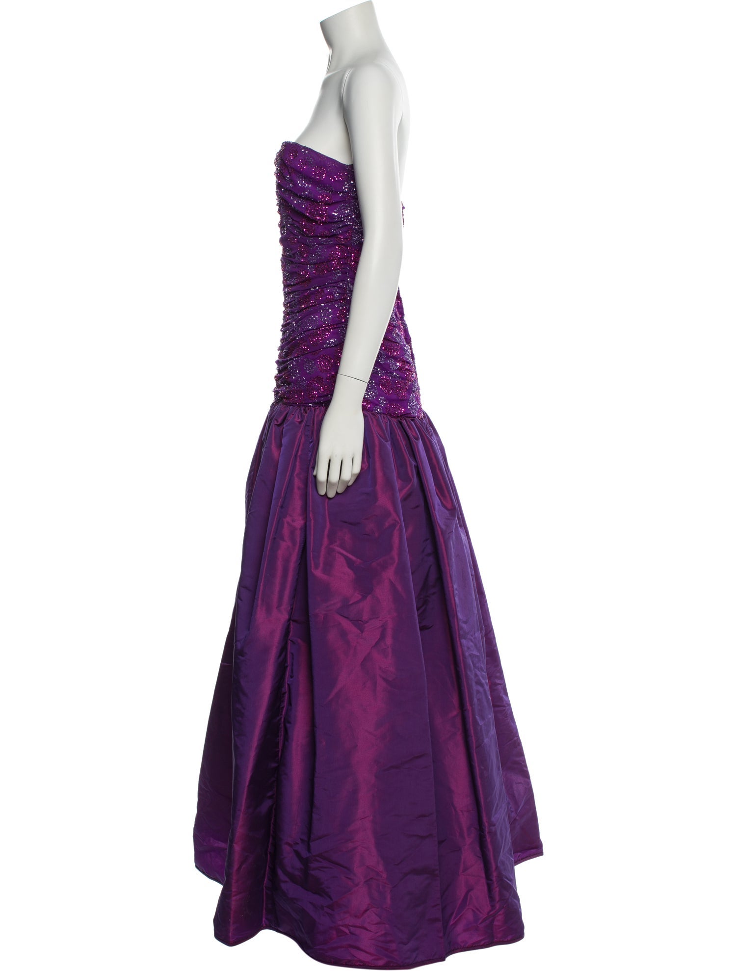Victor Costa Strapless Long Dress