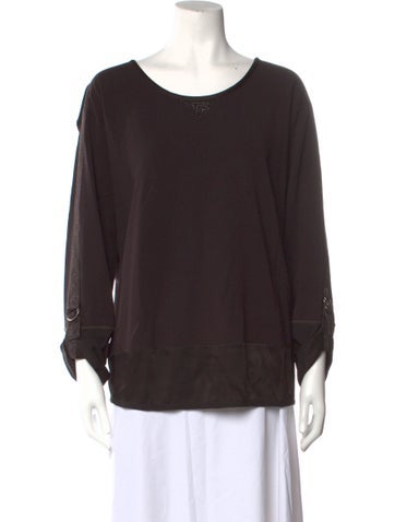 Vdp Club Tops Scoop Neck Long Sleeve Sweatshirt M