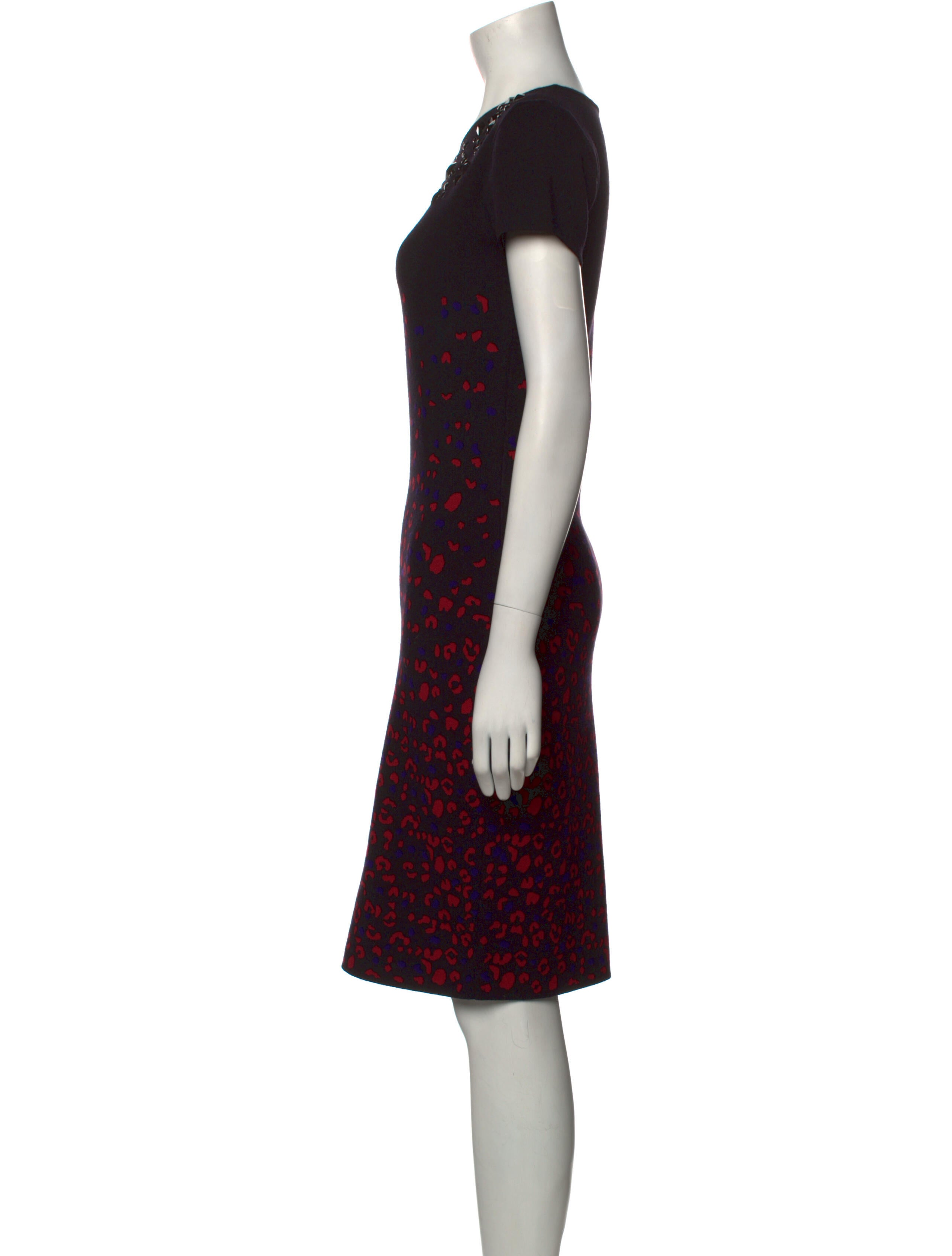 VDP Collection Printed Knee-Length Dress