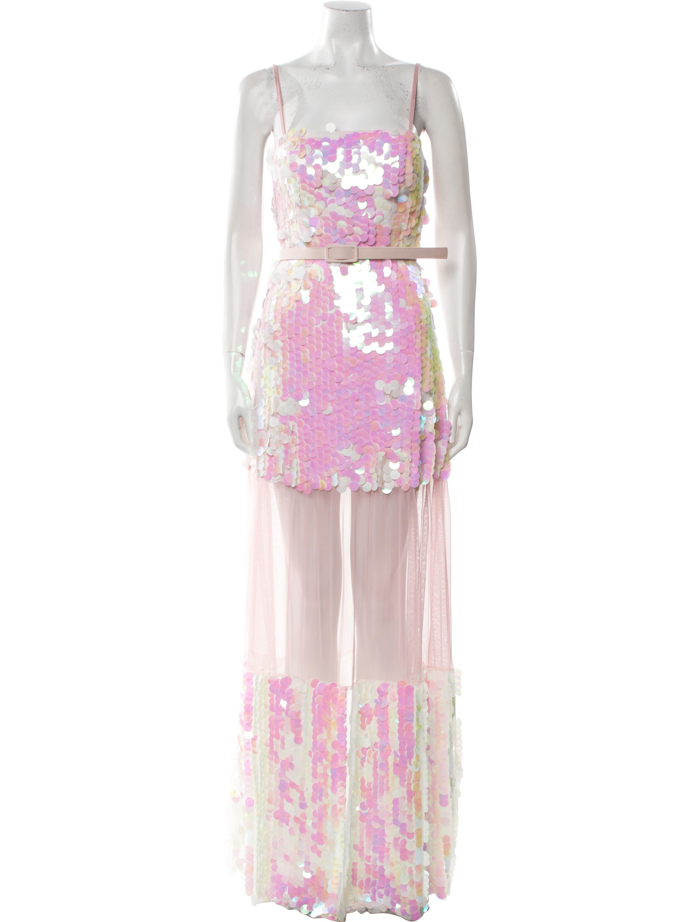 VDP Collection Bateau Neckline Long Dress