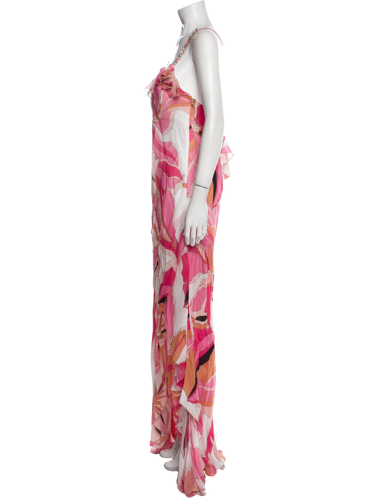 VDP Collection Printed Long Dress