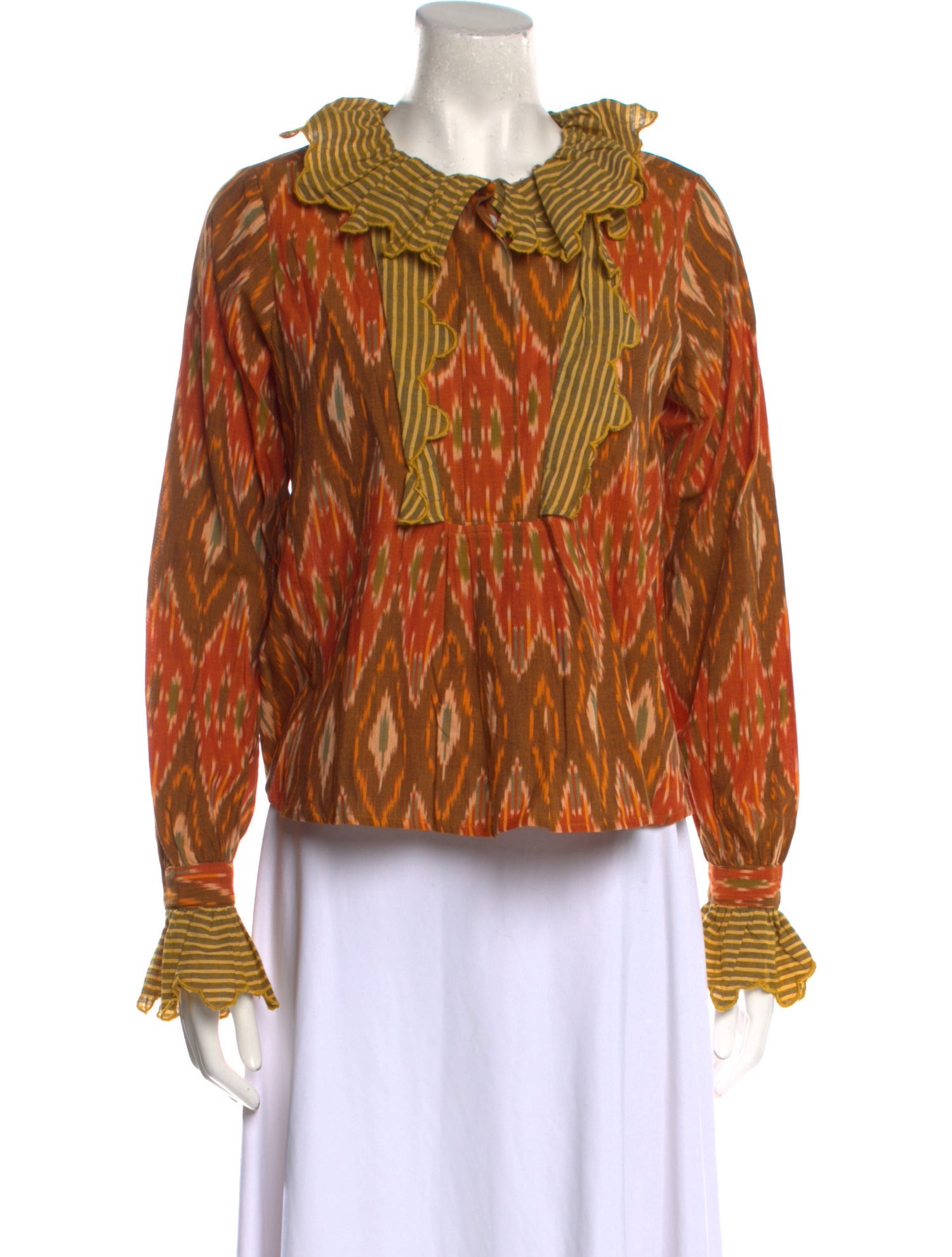 V de Vinster Printed Crew Neck Blouse w/ Tags