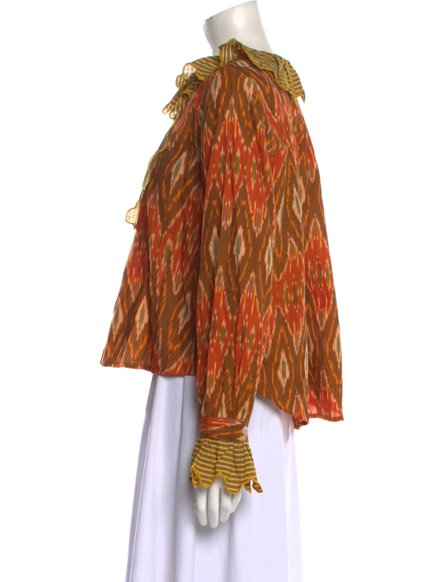 V de Vinster Printed Crew Neck Blouse w/ Tags