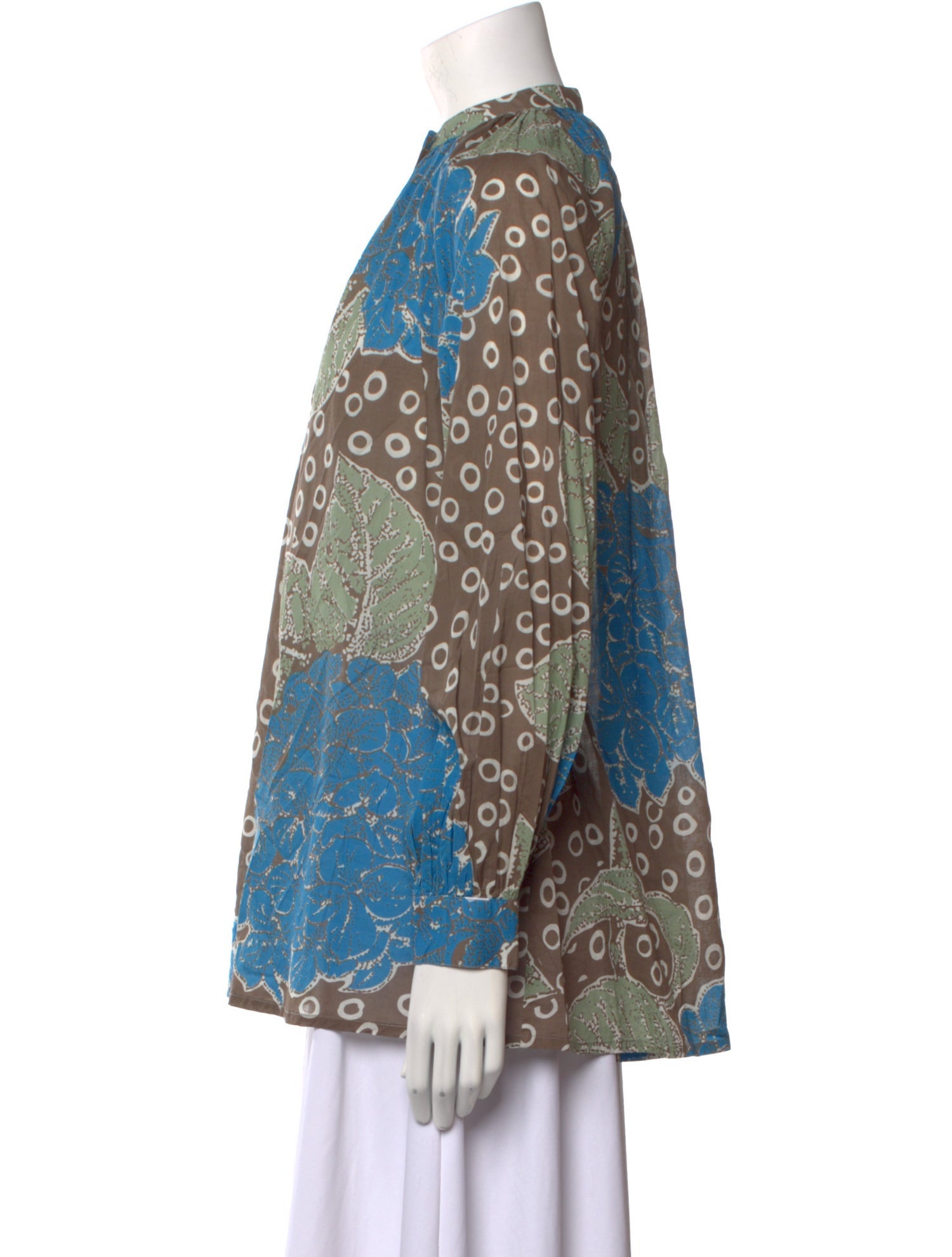 V de Vinster Printed Mock Neck Tunic