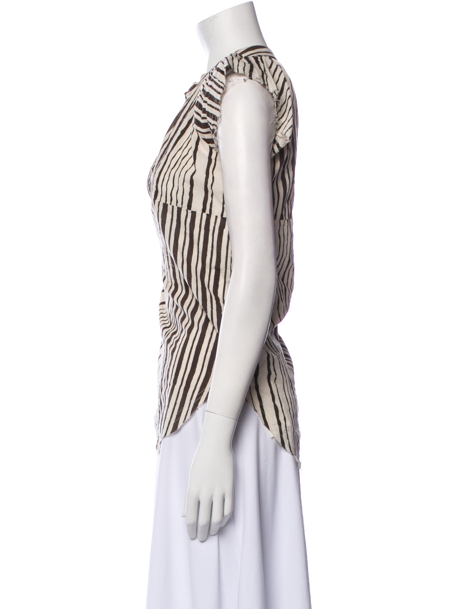 V de Vinster Striped V-Neck Top