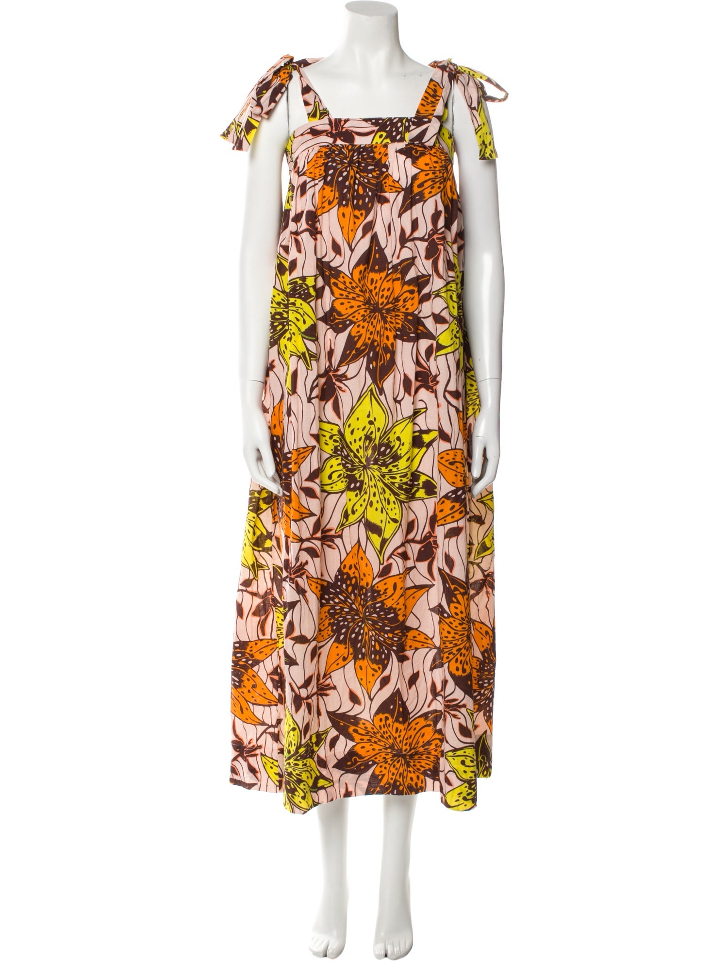 V de Vinster Floral Print Long Dress