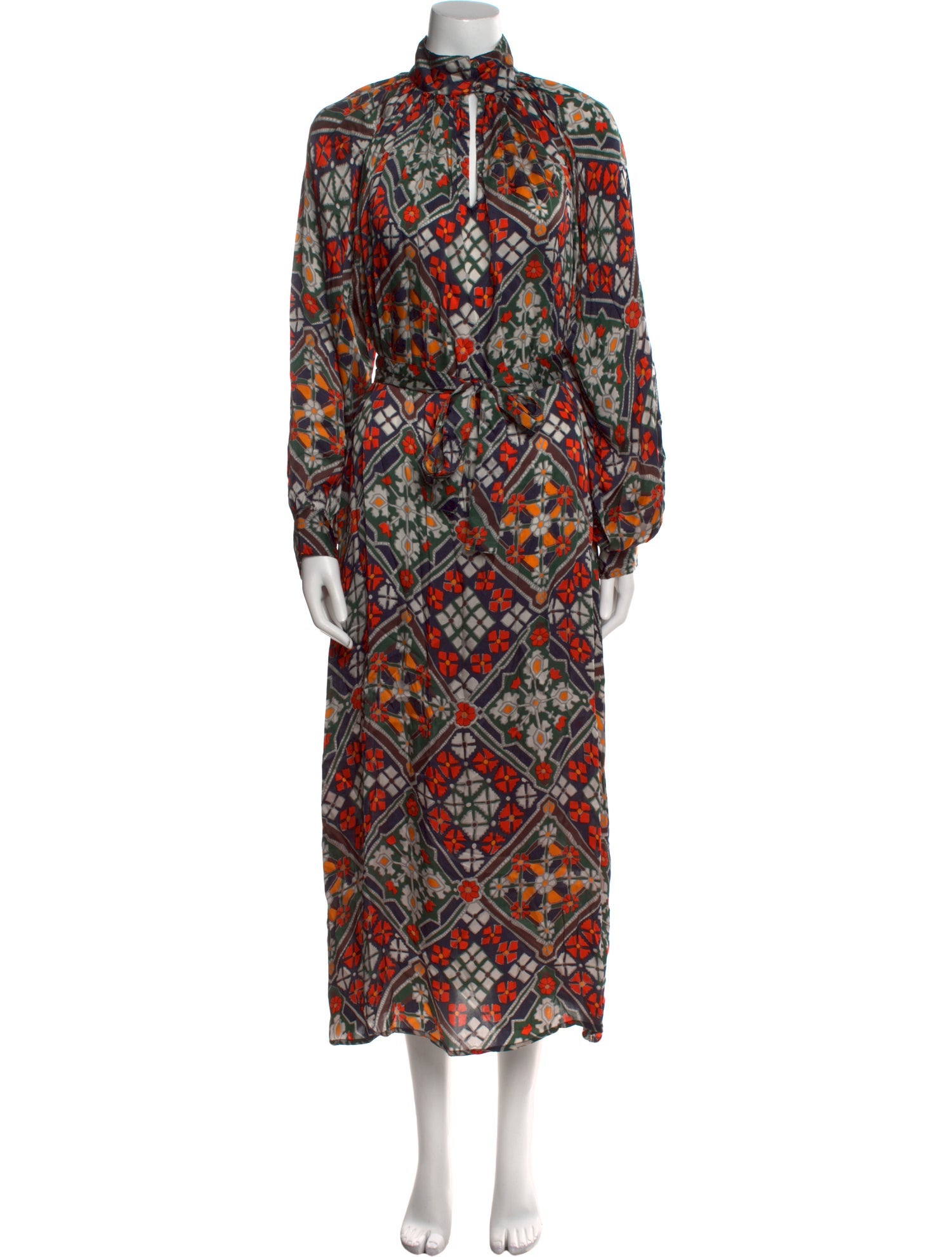V de Vinster Printed Long Dress