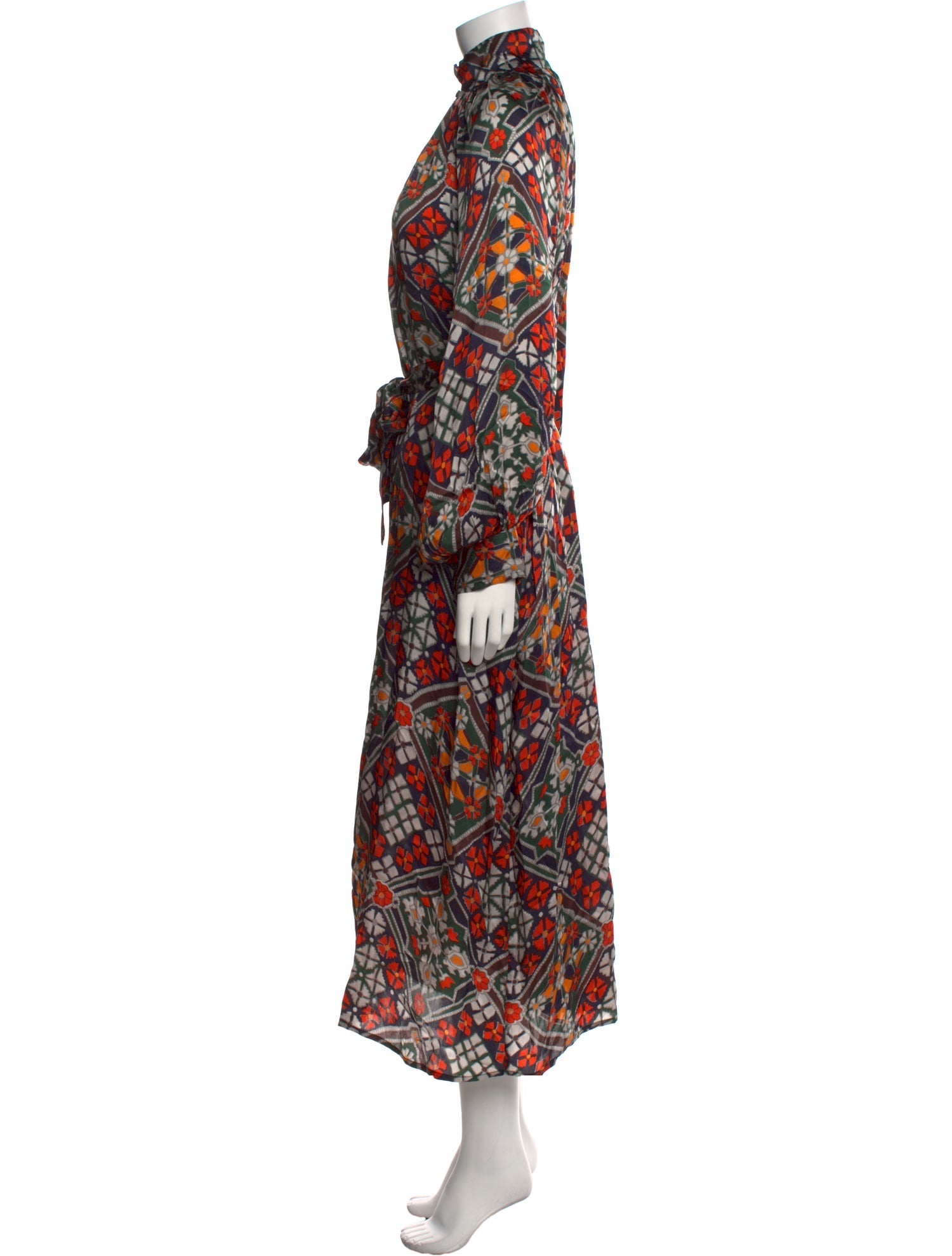 V de Vinster Printed Long Dress